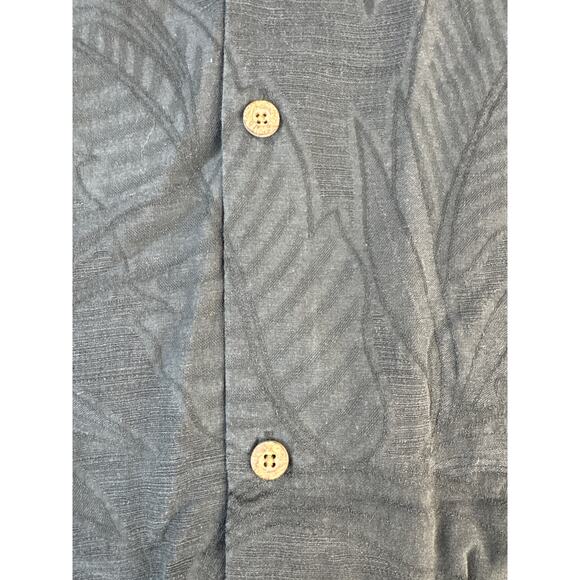 Tommy Bahama Mens Button Down Shirt Silk Cotton Blend Tropical Black Size XXXL - Picture 3 of 7